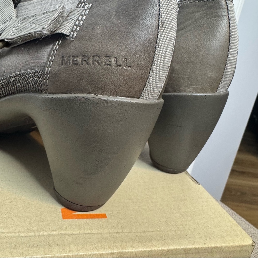 Merrell Evera Rush Women's Gray Leather Shoes Boots Aluminum size 7 - Picture 6 of 9